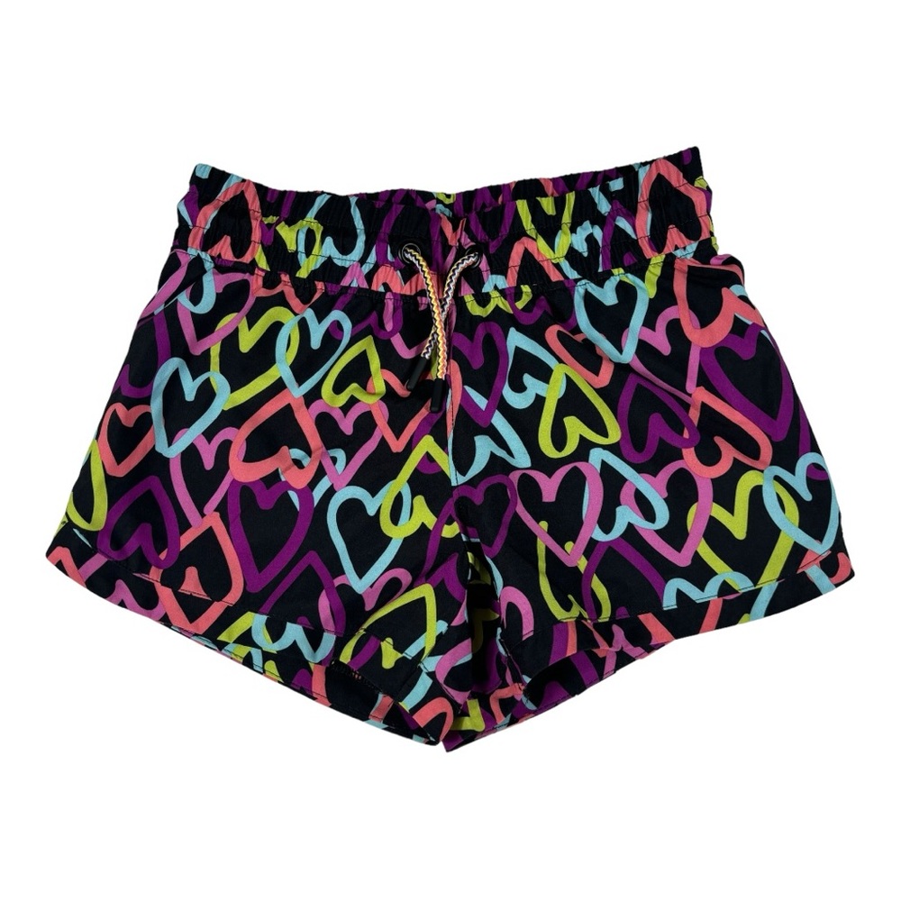Girls - Members Mark - Active Shorts - Colorful Hearts - 7/8